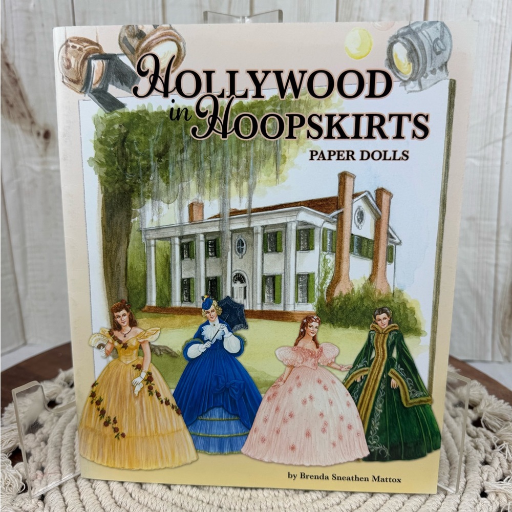 Hollywood in Hoopskirts Paper Dolls - Vintage Illustration Cover